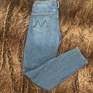 Mother High Waisted Looker Ankle Jeans Satisfaction Guaranteed
